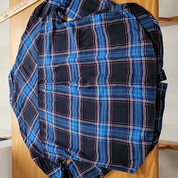 Rails Blue Plaid Long Sleeve  Button Down Shirt,  Small - Picture 7 of 7